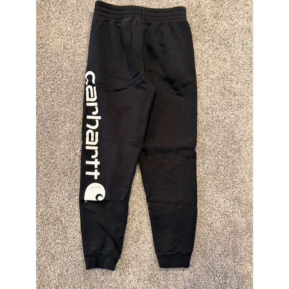 Carhartt Sweatpants Joggers Youth Size M/M (10-12) Black Logo Graphic - Picture 2 of 9